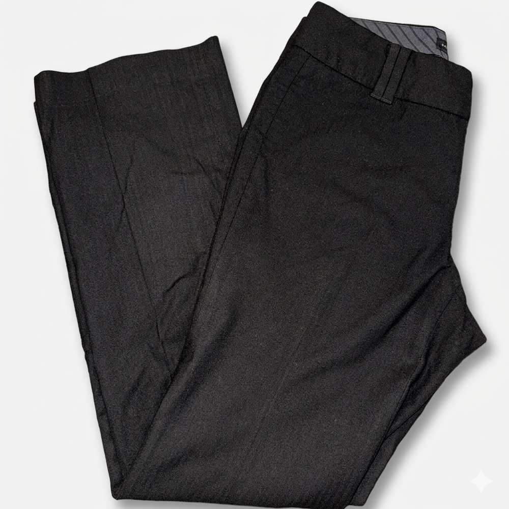 Banana Republic Contoured Fit Dress Pants Size 6 Black Wool Blend Stretch Career